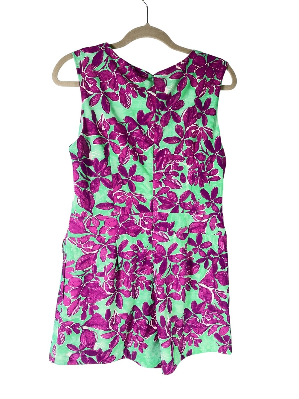 Aryeh Women Floral Fit & Flare Skater Romper Mint Sleeveless Sz M - Picture 3 of 14